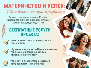 Нижегородские мамы могут стать участницами проекта «Материнство и успех: Мотивация женщин к развитию»